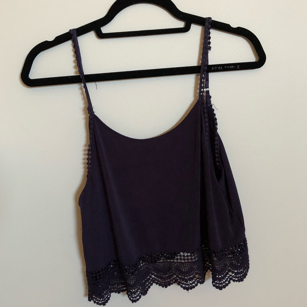 Navy blue spaghetti strap tank